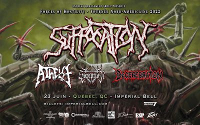 Critique & Photos: Suffocation//Atheist//Soreption//Decerebration @ Québec – 23 juin 2022