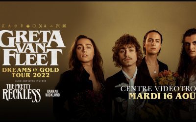 Greta Van Fleet @ Centre Vidéotron, Qc – 16 août 2022