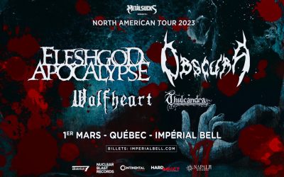 Fleshgod Apocalypse/Obscura/Wolfheart/Thulcandra @ Imperial Bell, Québec – 1er mars 2023