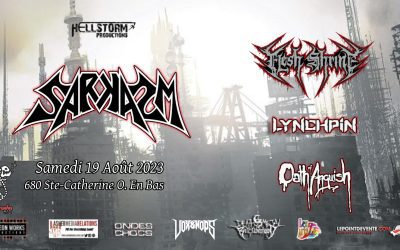 Sarkasm//Flesh Shrine//Lynchpin//Oath Of Anguish @ Piranha Bar, Montréal – 19 août 2023