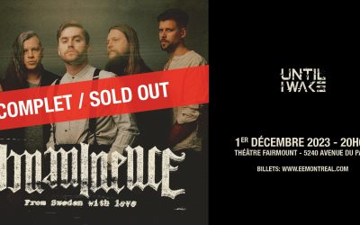 Imminence//Until I Wake @ Théâtre Fairmount, Montréal – 1er décembre 2023