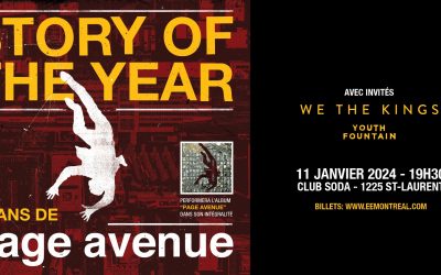 Story Of The Year/We The Kings/Youth Fountain @ Club Soda, Montréal – 11 janvier 2024