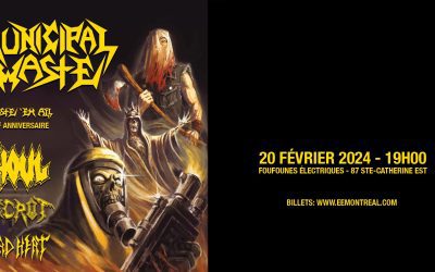 Municipal Waste//Ghoul//Necrot//Dead Heat @ Foufounes Électriques, Montréal – 20 février 2024