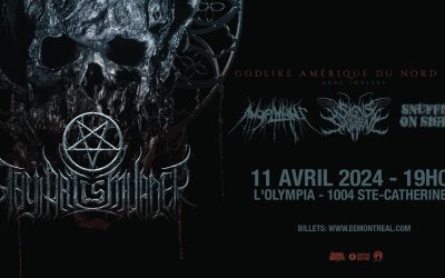Thy Art Is Murder//Angelmaker//Signs Of The Swarm//Snuffed on Sight @ Montréal – 11 avril 2024