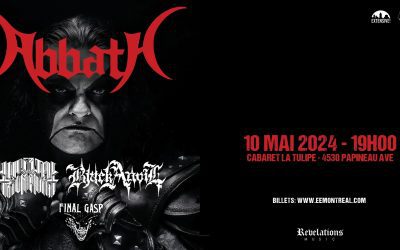 Abbath//Imperial Triumphant//Black Anvil//Final Gasp @ La Tulipe, Montréal – 10 mai 2024