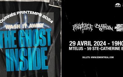 The Ghost Inside//Paleface Swiss//Bleed From Within//Great American Ghost @ MTelus, Montréal – 29 avril 2024
