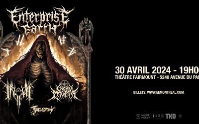 Enterprise Earth//Inferi//Crown Magnetar//Tracheotomy @Théâtre Fairmount, Montréal – 30 avril 2024