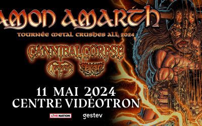 Amon Amarth//Cannibal Corpse//Obtiuary//Frozen Soul @ Centre Vidéotron, Québec – 11 mai 2024