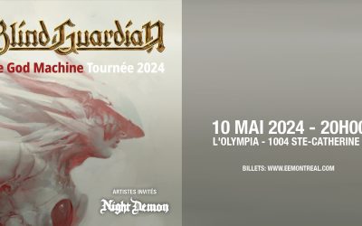 Blind Guardian//Night Demon @ Olympia de Montréal – 10 mai 2024