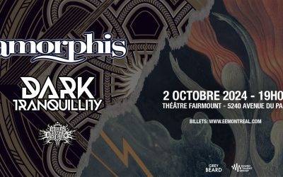 Amorphis//Dark Tranquility//Fires In the Distance @ Théâtre Fairmount, Montréal – 2 octobre 2024