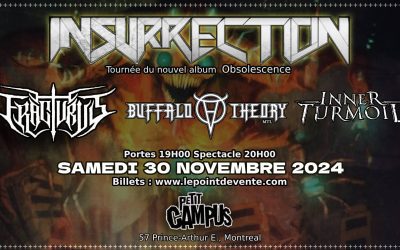 Insurrection//Facturus//Buffalo Theory Mtl//Inner Turmoil @ Café Campus, Montréal – 30 novembre 2024