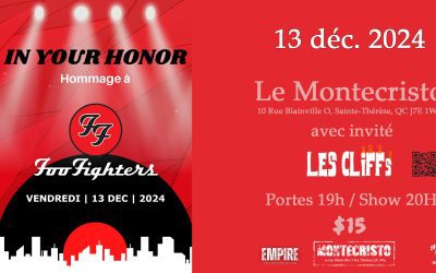 In Your Honnor // Les Cliffs @ Le Montecristo, Ste-Thérèse – 13 décembre 2024