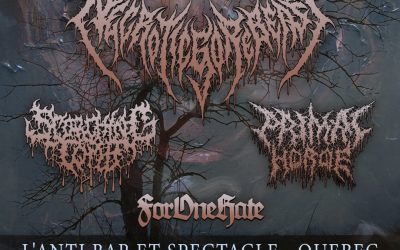 NecroticGoreBeast/Primal Horde/Scorching Tomb/For One Hate @ L’Anti-Bar, Québec – 25 janvier 2025