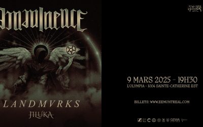 Imminence//LANDMVRKS//Jiluka @ L&rsquo;Olympia, Montréal – 9 mars 2025