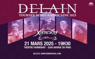 Delain//Xandria//Edge Of Paradise @ Théâtre Fairmount, Montréal – 21 mars 2025