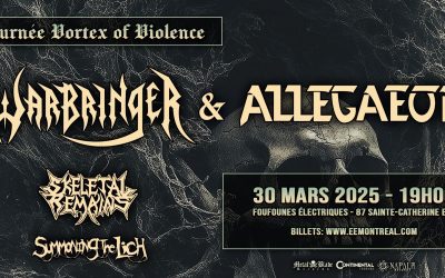Warbringer//Allegaeon//Skeletal Remains//Summoning The Lich @ Foufounes Électriques, Montréal – 30 mars 2025