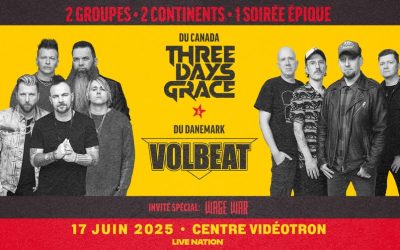 Three Days Grace//Volbeat//Wage War @ Centre Vidéotron, Québec – 17 juin 2025