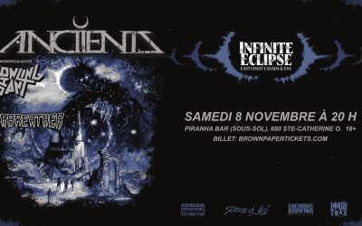 Anciients//Howling Giant//Ashbreather @ Piranha Bar, Montréal – 8 novembre 2025