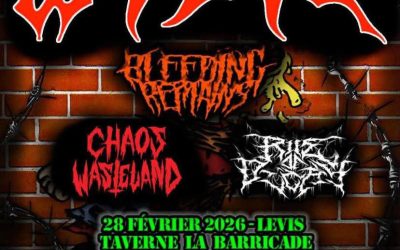 Wodos//Bleeding Remains//Rite Of Decay//Chaos Wasteland @ La Barricade, Lévis – 28 février 2026