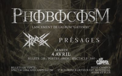 Phobocosm//RGRSS//Présages @ Petit Campus, Montréal – 4 avril 2026