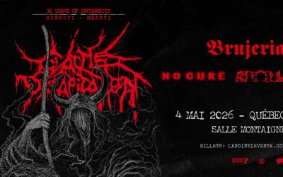Cattle Decapitation//Brujeria//No Cure//Knoll @ Salle Montaigne, Québec – 4 mai 2026