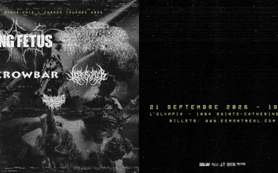 Dying Fetus//Sanguisugabogg//Crowbar//Left To Suffer//Scorching Tomb @ L’Olympia, Montréal – 21 septembre 2026